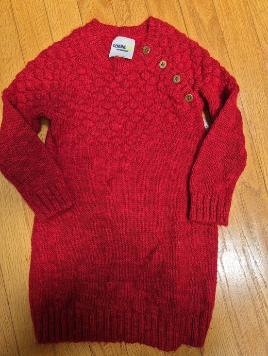 OshKosh B'gosh Other - Genuine Kids OshKosh Red Knit Sweater Dress 3T Holiday Winter EUC